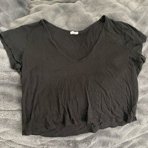 Flowy Black Crop Top